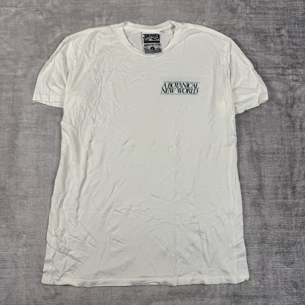 Jungmaven Shirt Mens Large White Hemp Blend Short Sleeve Sustainable Made in USA